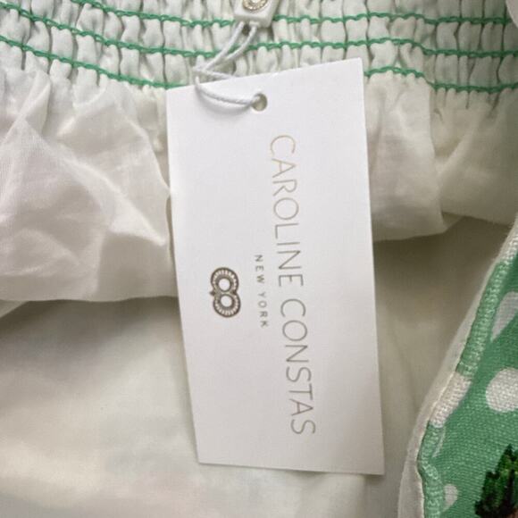 Caroline Constas Fruit Print Linen Blend Maxi Dress Small - Picture 3 of 14